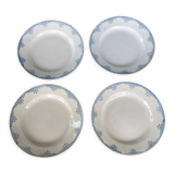Set of 4 old plates of gien