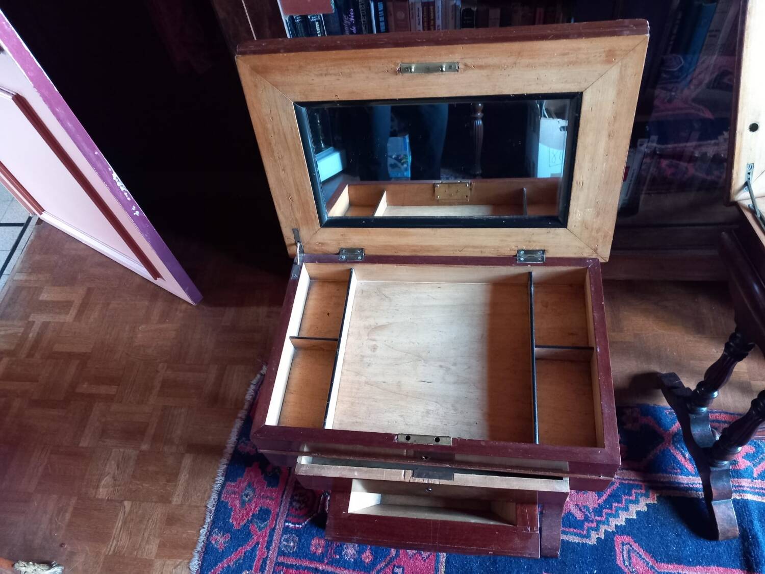 Mahogany work table, Louis Philippe period