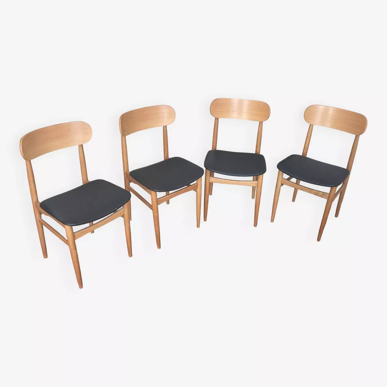 Set of 4 Italian chairs Gessef Consorzio Sedie Friuli 1970