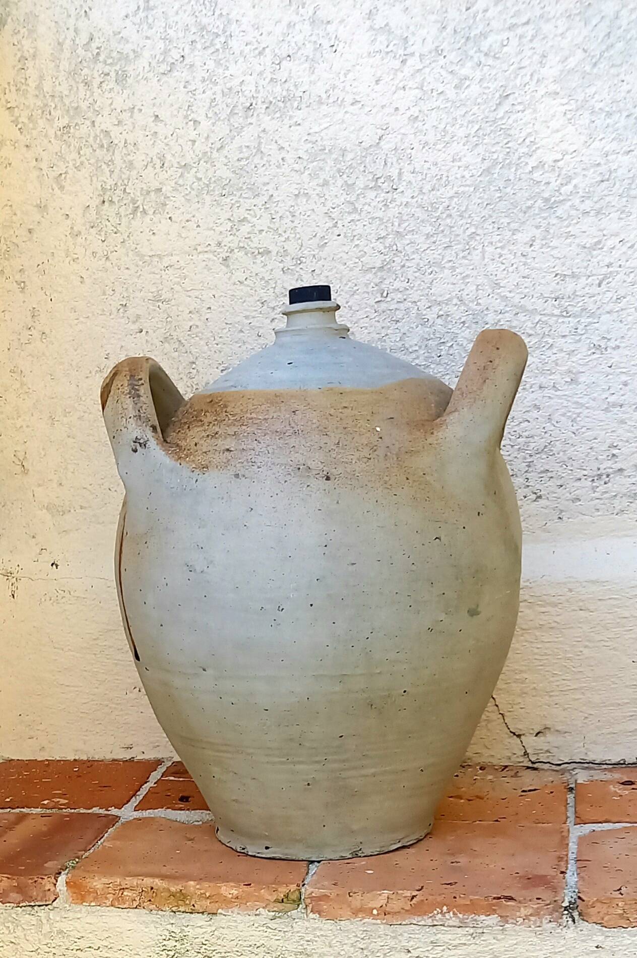 Varnished terracotta jar