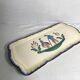 Old quimper pottery dish + drawing the val andré made in france vintage