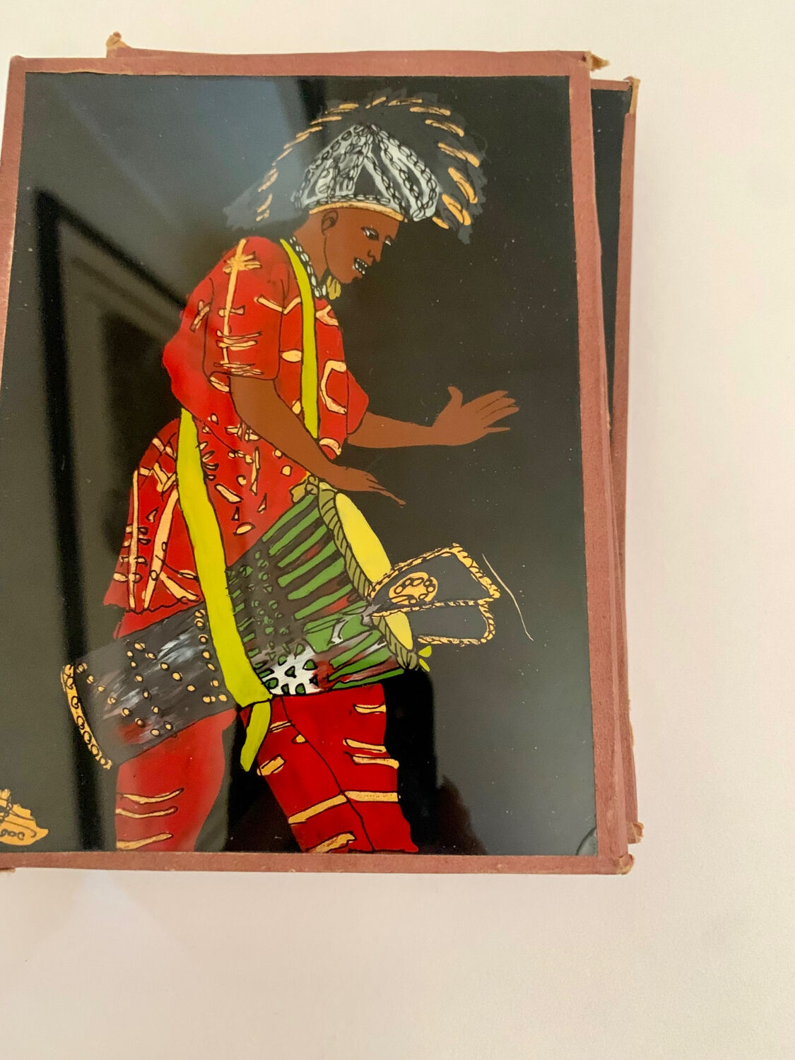 Six Suweer - painting fixed under glass