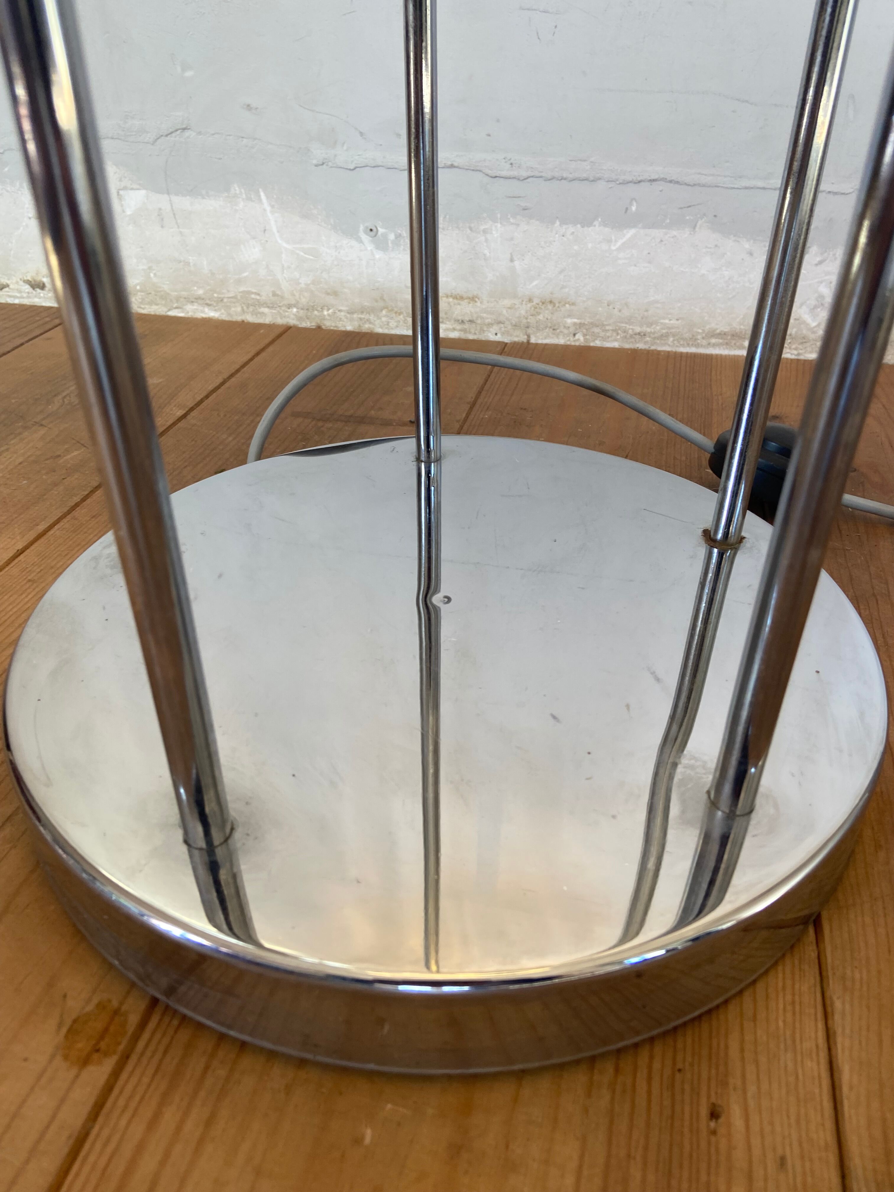 Waterfall floor lamp 5 globes Marinha Grande factory 70s
