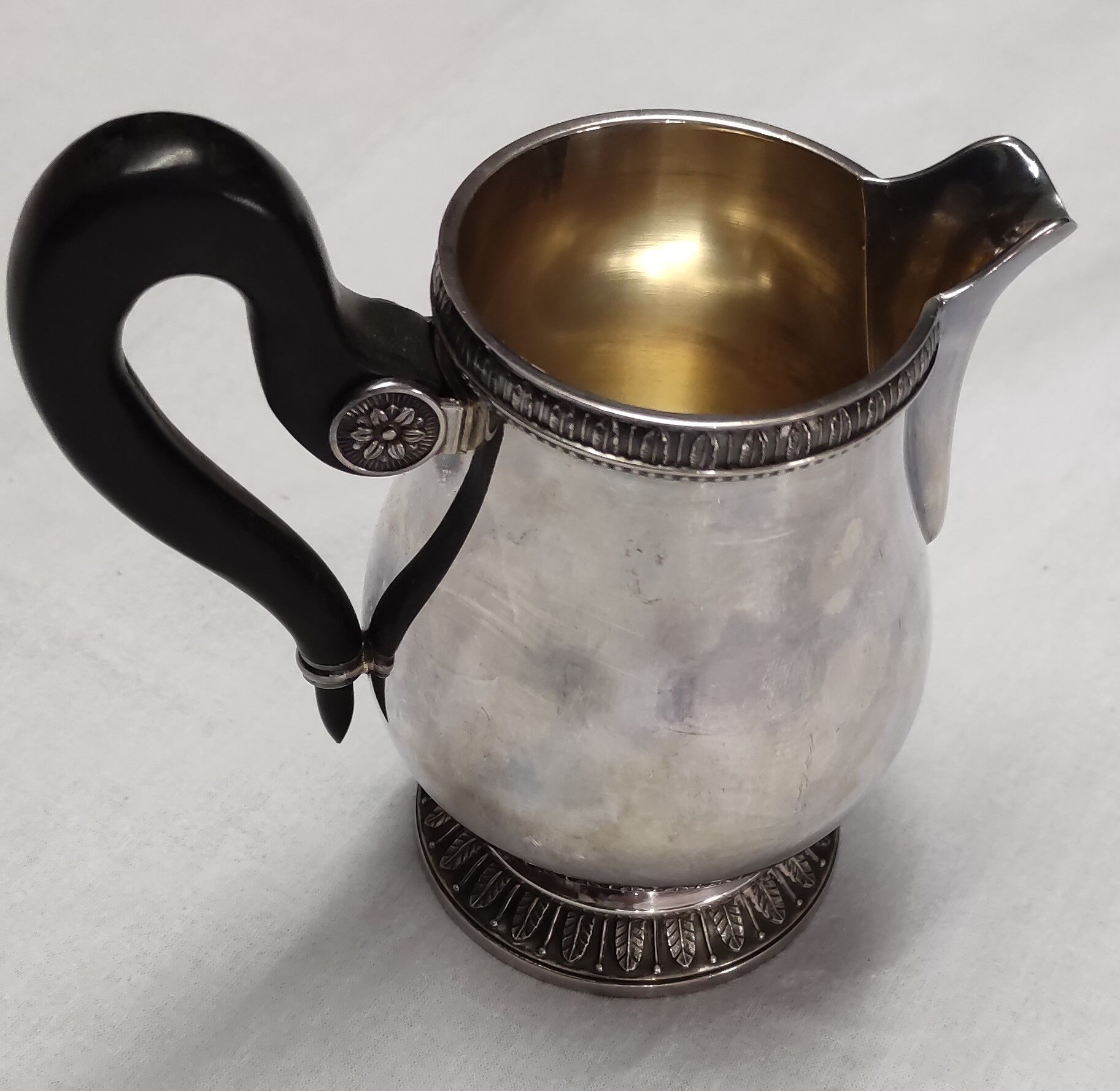 tea and coffee set 5 pieces in silver metal Gallia for Christofle model "Malmaison"