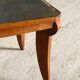Table basse Art Déco en noyer et miroir, 1940