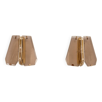Hollywood Regency Brass Wall lamps 1970s