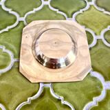 Mother-of-pearl and brass ashtray