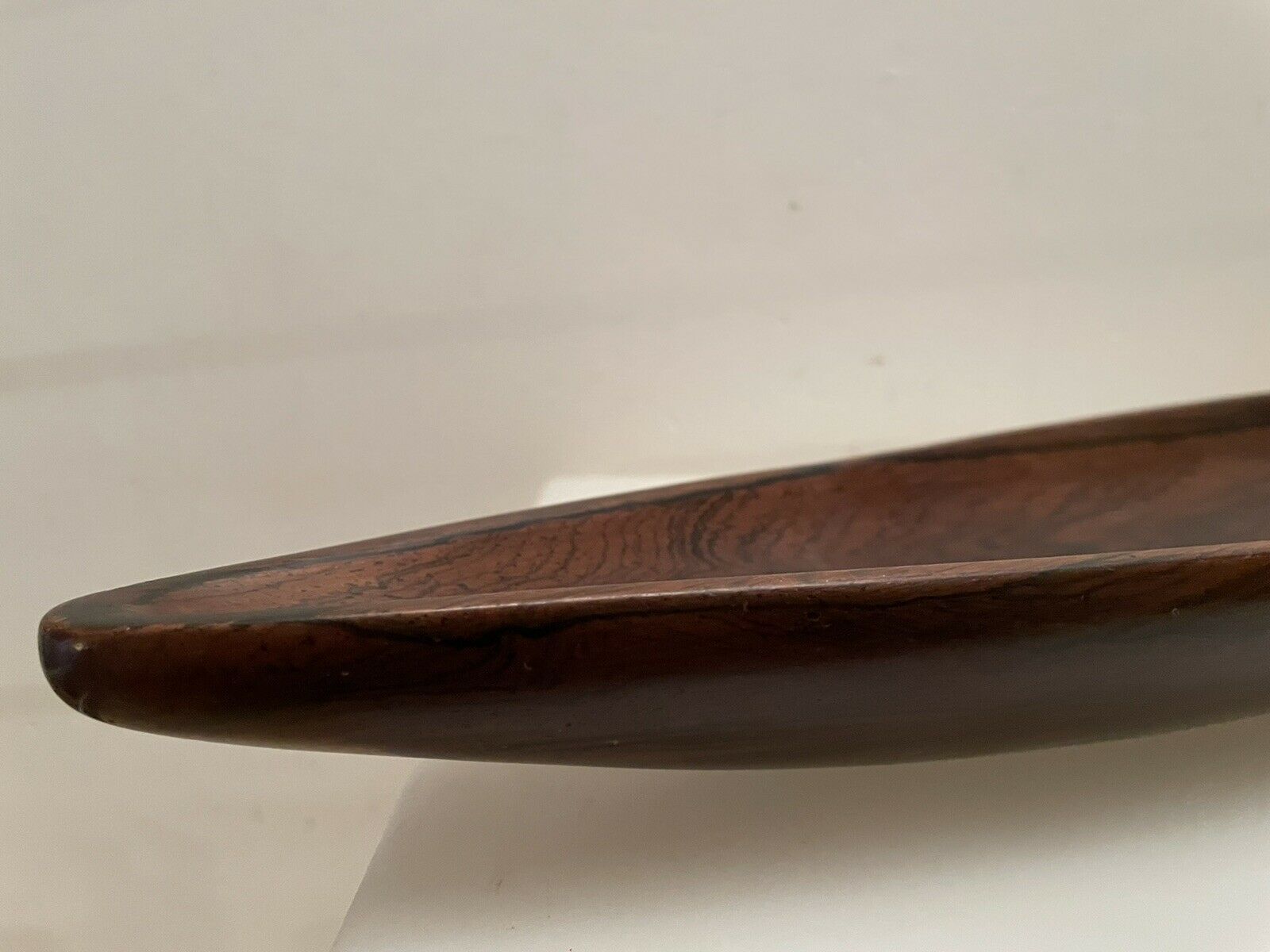 centre de table, pirogue, wood art, Jean Gillon, jacaranda, vintage 70