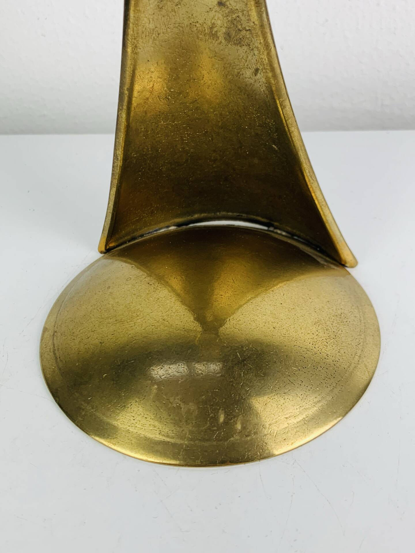 Sculptural brass candle holder, vintage