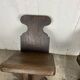 Pair of brutalist oak stools
