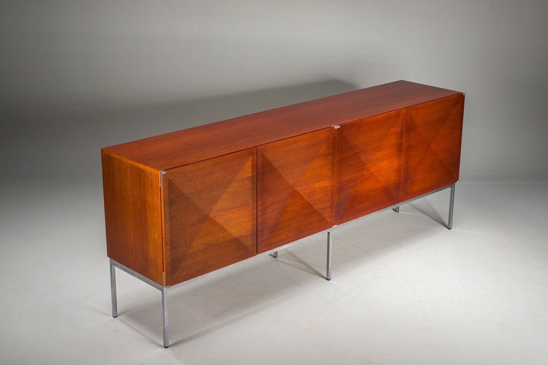 Diamond Point mahogany sideboard by Antoine Philippon & Jacqueline Lecoq for Behr, 1964