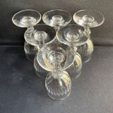 Decanter and 6 cut crystal porto glasses XIXth