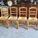 SET OF 6 DINING ROOM OR KITCHEN CHAIRS IN RESTAURANT STYLE IN WALNUT