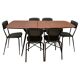Midcentury modern six seats dining table, Italy 1960 's