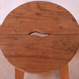 Old Burmese teak workshop stool