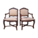 Pair of Louis XV-style walnut armchairs