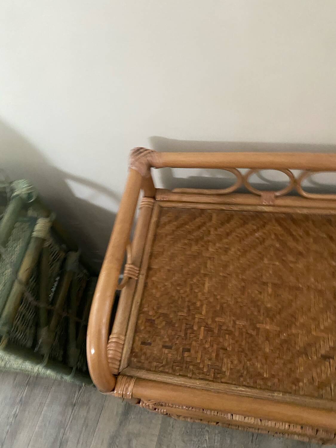Meuble rotin vintage