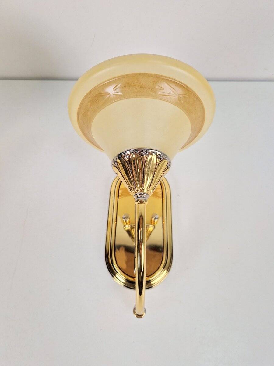 Art Nouveau Regency Brass Wall Lamps by Bejorama Lighting, Spain, 1970s, Set of 2