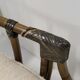 Fauteuil en rotin & laine vintage