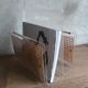 Plexiglas and cannage magazine holder