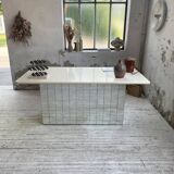 80s lacquered desk and mirror