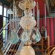 Vintage fountain chandelier glass and plexiglass