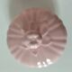 Vintage mid-century ribbed pink powder teapot by Salins.