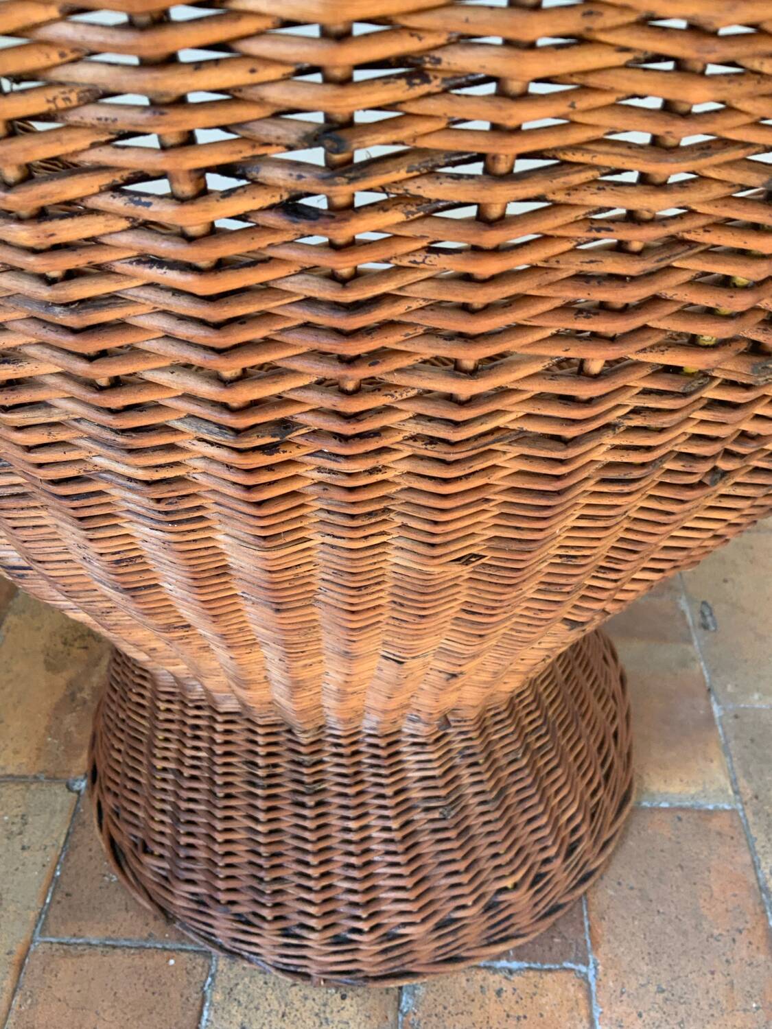 Mid-century wicker armchair