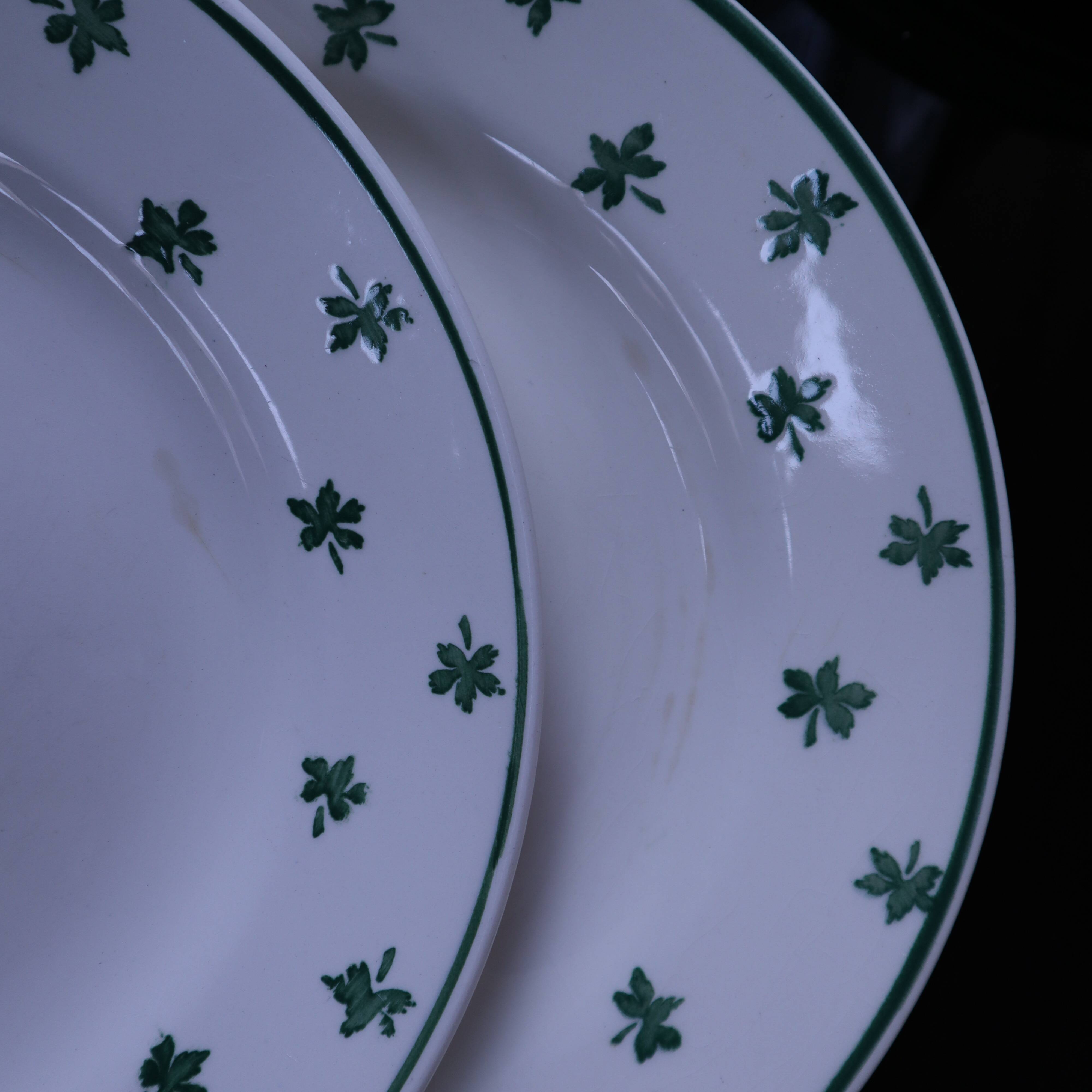 Set of 6 flat plates 5200 Sarreguemines and Digoin Vintage