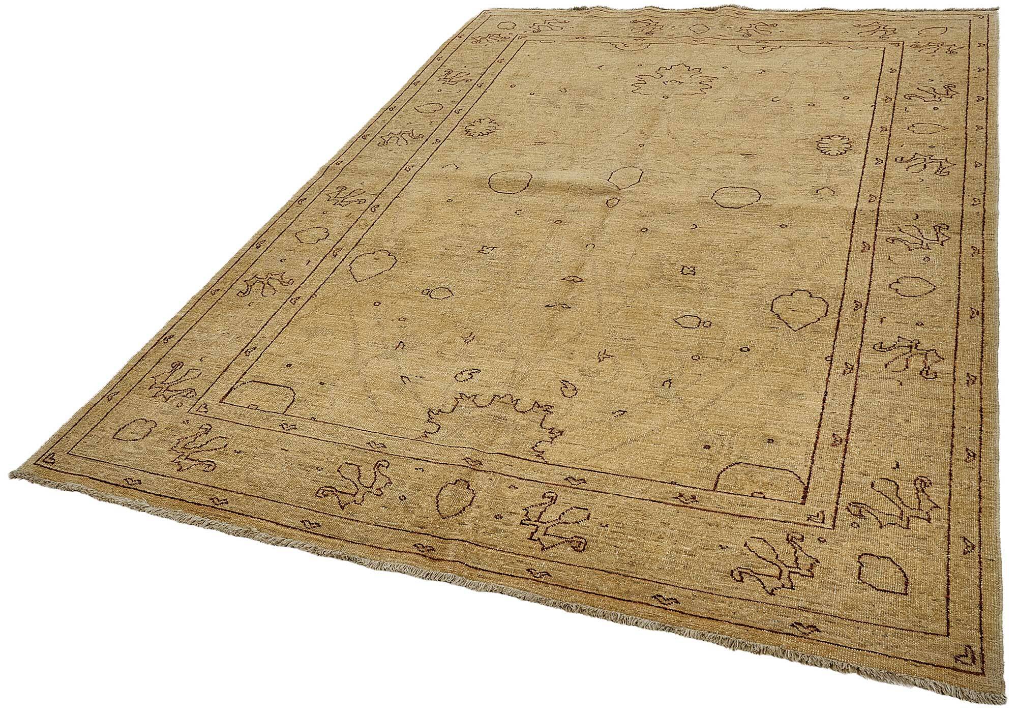 Turkish Handknotted Wool Oushak Rug 184 cm x 268 cm