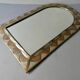 Moroccan mirror in chiseled brass, copper and silver, 70s-80s