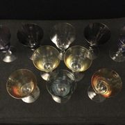 Serie de 10 verres de couleurs