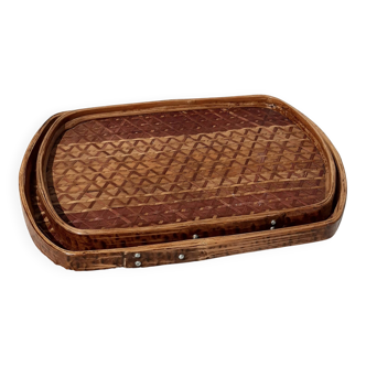 Bamboo Tray Duo
