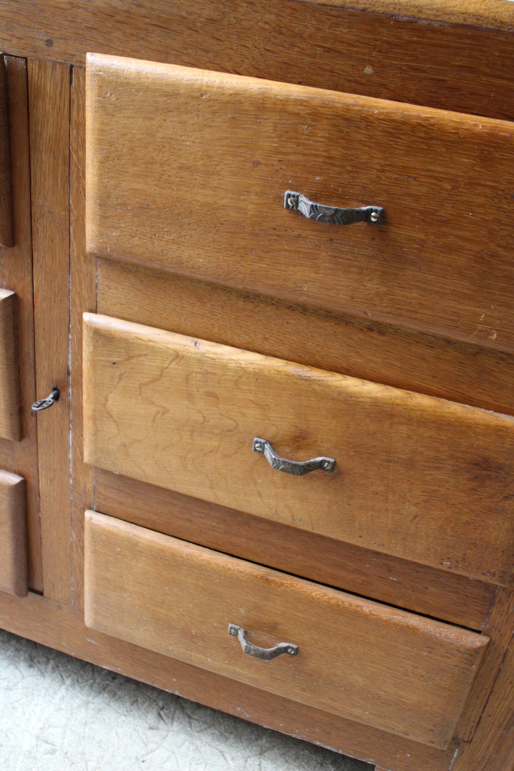 Commode art deco une porte et 3 tiroirs