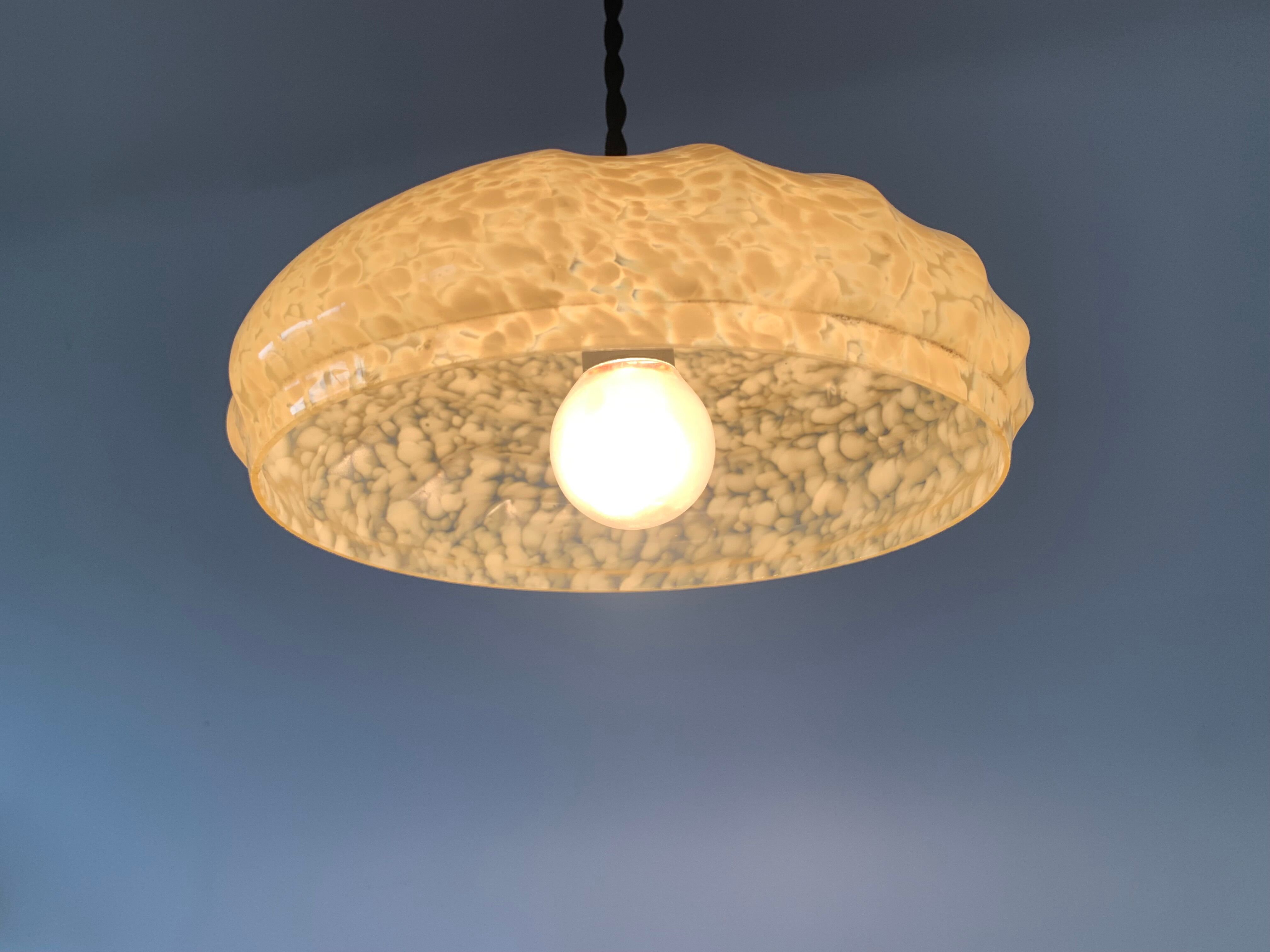 Clichy glass pendant lamp from the 1930s