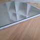 Arch mirror in white tubular steel frame from the 80s