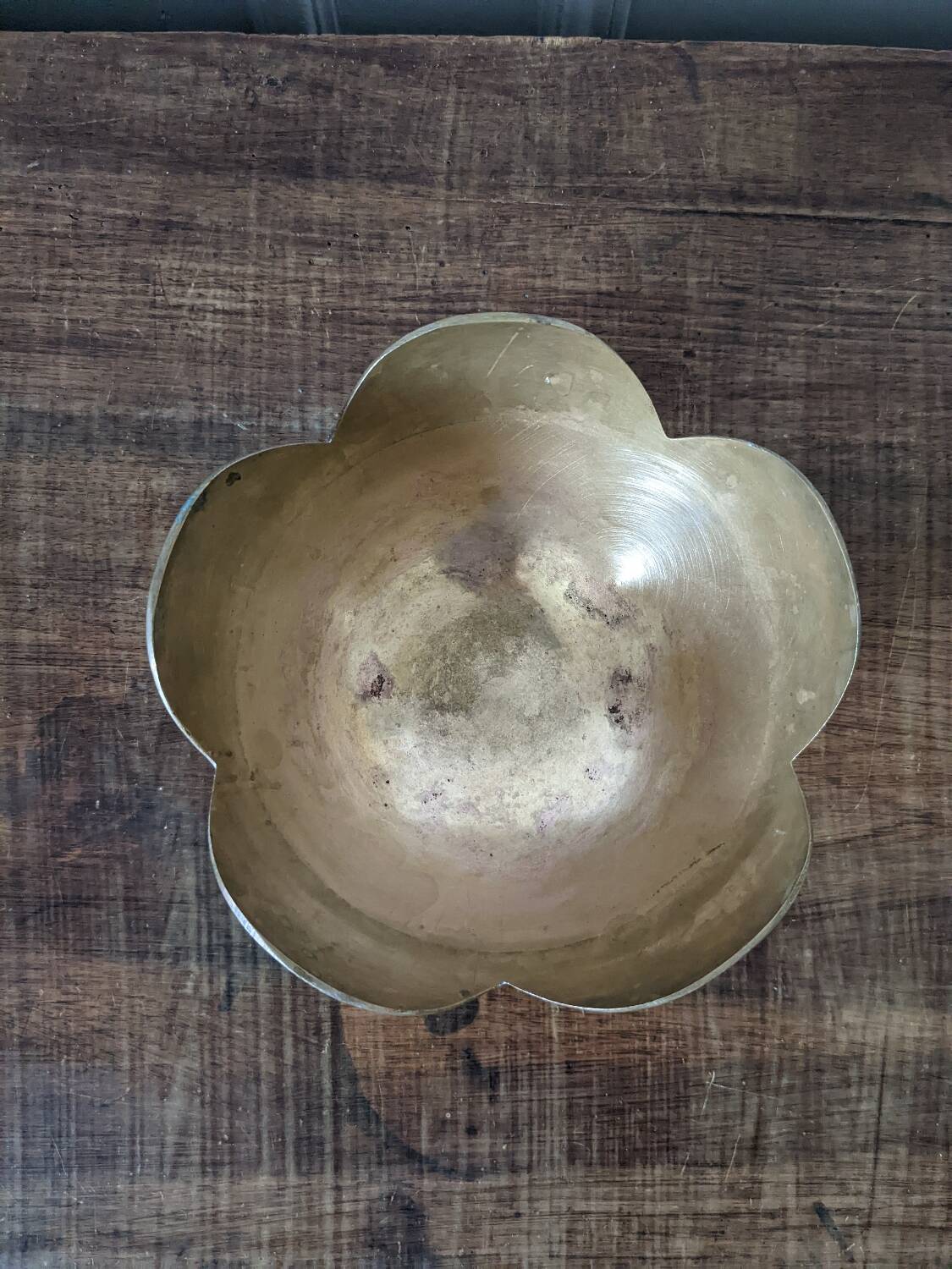 Brass flower cup