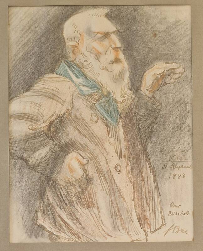 Ferdinand Bac (1859-1952) - Drawing in pastel, ink and charcoal on paper