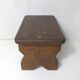 Old small bench in solid oak wood vintage step stool
