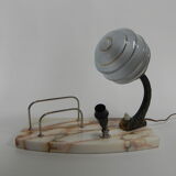Art deco desk lamp with pen and letter holder