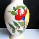 Flower vase, French vase in hand-painted earthenware, vase with floral decoration.