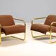 Pair of tubular armchairs, 1970s–1980s, Czechoslovakia