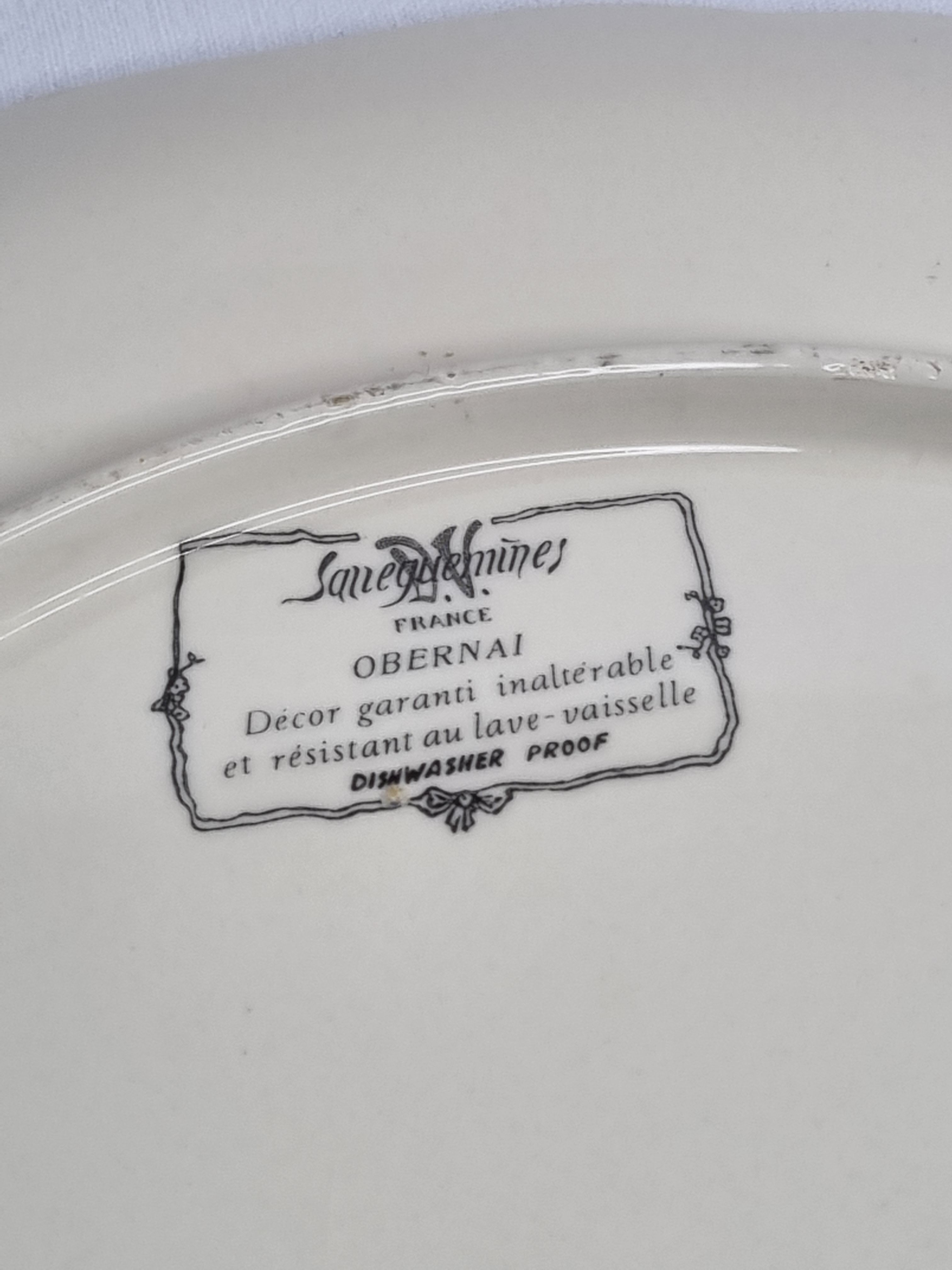 Presentation dish, Sarreguemines, Obernai, Décor Henri Loux, 35 cm