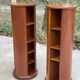 Pair of wooden swivel stools