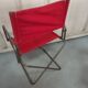 Lot 4 Renolux camping armchairs folding iron and red fabric
