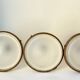 Bauhaus Art Deco Suspension Set in Opaline Glass and Brass 1930