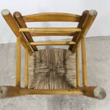 Pair of rustic chairs in solid ash