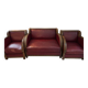 Leather and wood lounge from the 1950s.