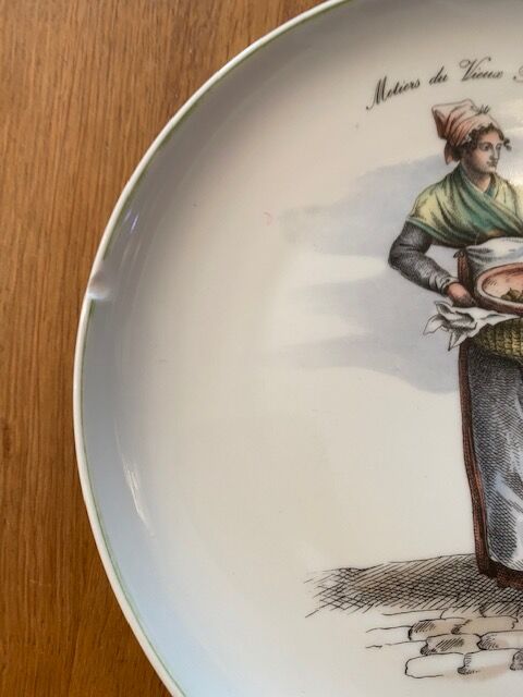 5 Dessert plates "The trades of Old Paris"