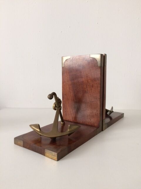 Greenhouse books teak and brass marine anchor